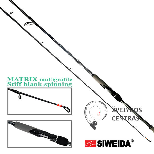 Siweida „MATRIX” multigrafite spiningas 2,10m; 2,28m; 2,40m; 2,65m 5-25g