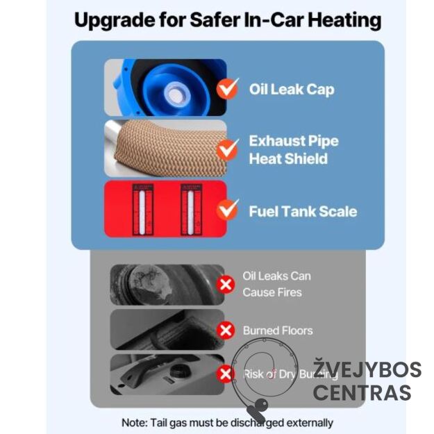 Autonominis Dyzelinis šildytuvas VEVOR 12-24V 5-8KW 2