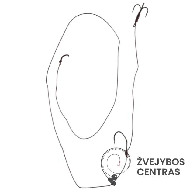 Sistemėlė šamų žvejybai (125 cm / 4/0 + 4/0) 1