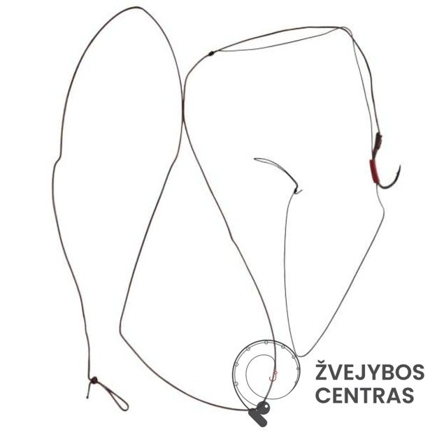 Paruošta sistema šamams peletėmis (120 cm /  Kabliukas 2/0) 1