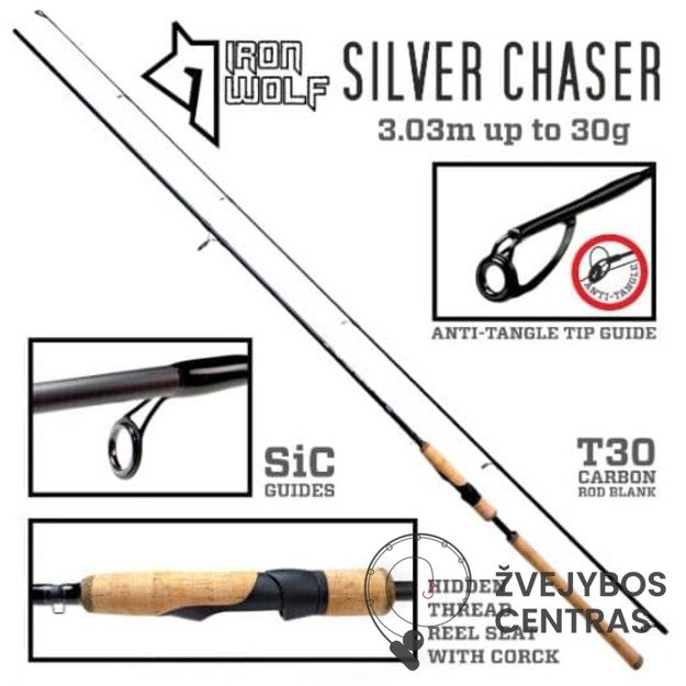 Spiningas Iron Wolf SILVER CHASER (3,03 m | iki 30 g)