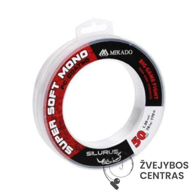 Pavadėlinis valas Mikado SUPER SOFT MONO FC COATED (1.30 mm / 78.00 kg)