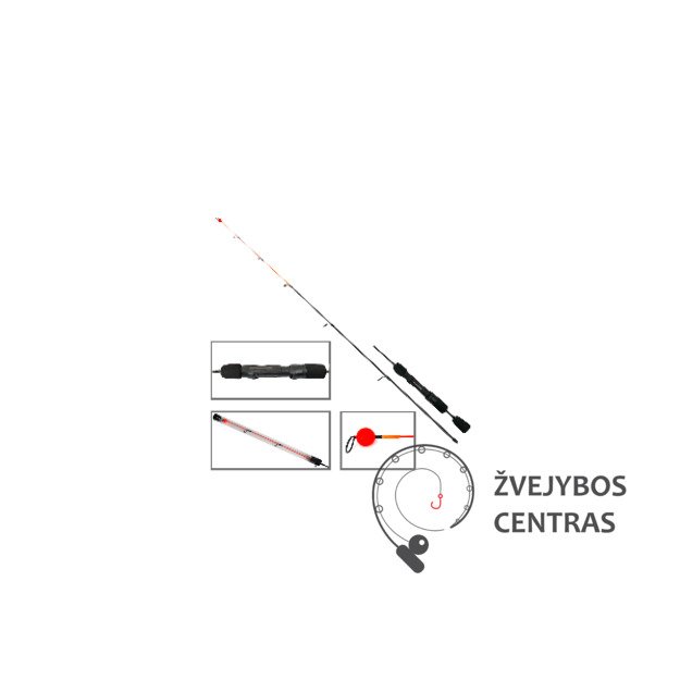 Žieminis spiningas Siweida „Kolibri ICE” Carbon 1-11g, 1m