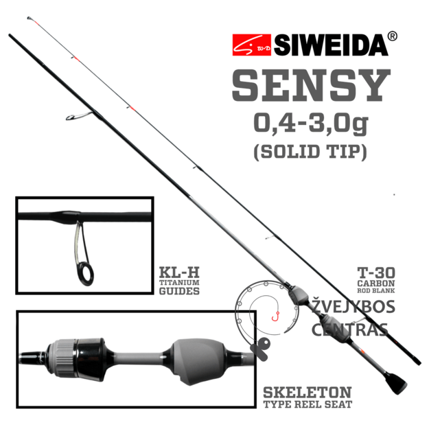 Spiningas Siweida SENSY 1,65m/1,83m 0,4-3,0g SOLID