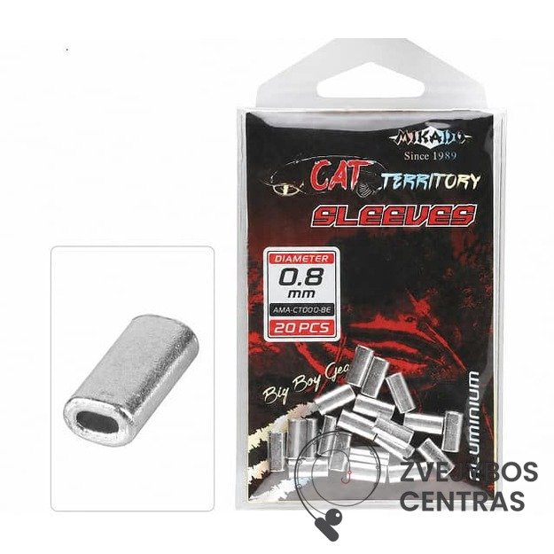 Aliuminio vamzdeliai Mikado CRIMP SLEEVE 20vnt (0.8 mm)