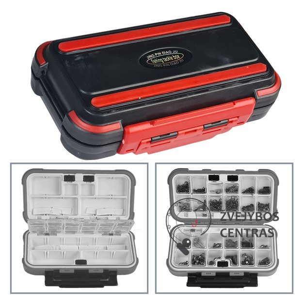 Hermetiška dėžutė mažiems masalams, žūklės smulkmenoms 16*9*4,5cm