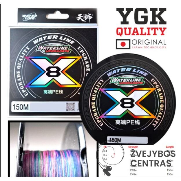 Valas pintas WATERLINE UPGRADE PE X8, 150m