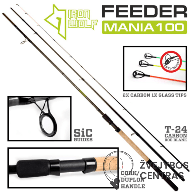 Dugninė Iron Wolf „FEEDER MANIA“ (iki 100 g, 3.60 m)