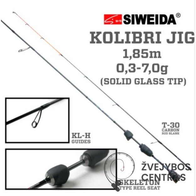 Spiningas Siweida KOLIBRI JIG 1,85 m 0,3–7 g