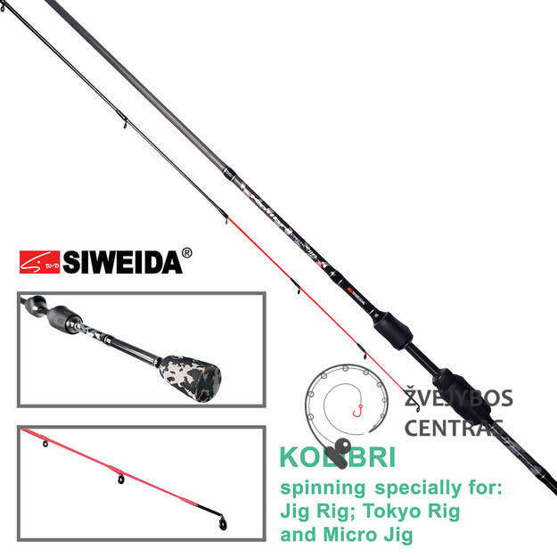 Spiningas Siweida KOLIBRI 1,98m; 2,10m; 2,28m 1-11g