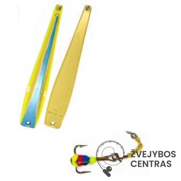 Žieminė vartyklė Akara (70 mm, 8 g) su grandinėle ir spalvotu trišakiu