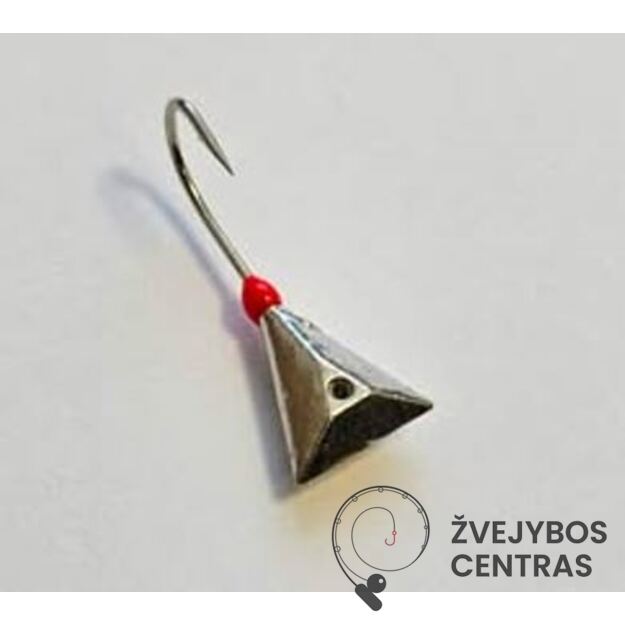 Volframinė avižėlė – trikampė sidabrinės spalvos (5 mm, 0.88 g)