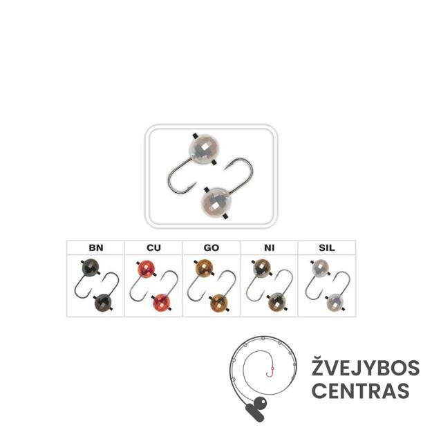 Volframinė SPHERE avižėlė 5mm 1.15g AUKSINĖ 2