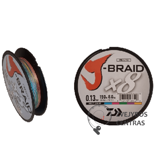 Daiwa- Pintas valas "J-Braid x8" Multicolor 150m